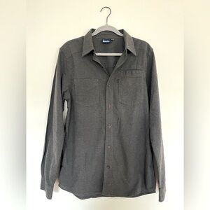 Men’s Kavu Button Down Shirt Medium Gray